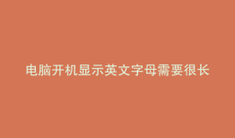 电脑开机显示英文字母需要很长时间才能开机