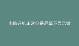 电脑开机正常但是屏幕不显示键盘灯不亮