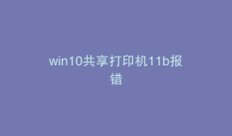 win10共享打印机11b报错