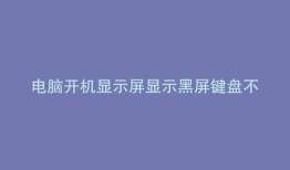 电脑开机显示屏显示黑屏键盘不亮
