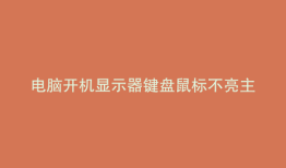 电脑开机显示器键盘鼠标不亮主机正常