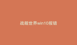 战舰世界win10报错