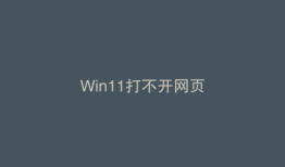 Win11打不开网页