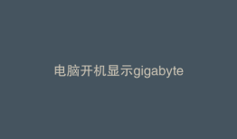 电脑开机显示gigabyte进不了系统