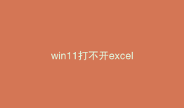 win11打不开excel