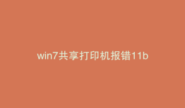 win7共享打印机报错11b