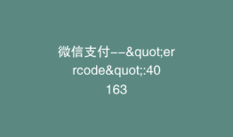 微信支付--"errcode":40163