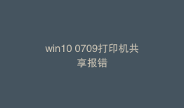 win10 0709打印机共享报错
