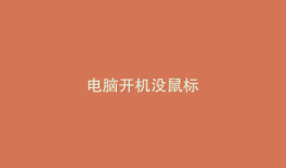 电脑开机没鼠标