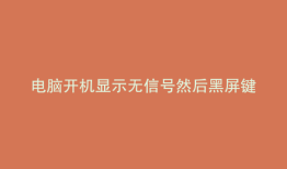 电脑开机显示无信号然后黑屏键盘灯不亮