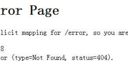 springboot:This application has no explicit mapping for /erro