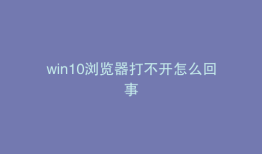 win10浏览器打不开怎么回事