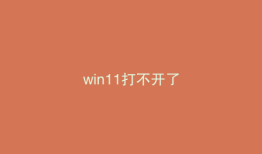 win11打不开了