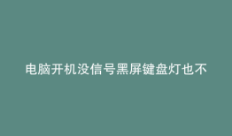 电脑开机没信号黑屏键盘灯也不亮
