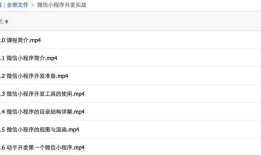 微信小程序开发实战视频教程