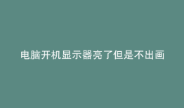 电脑开机显示器亮了但是不出画面,重启显示器又能显示