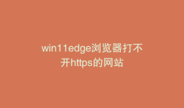 win11edge浏览器打不开https的网站