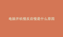 电脑开机慢反应慢是什么原因
