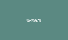 微信配置