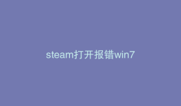 steam打开报错win7