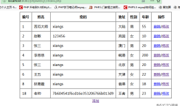 PHP、MYSQLI实现简单的增、删、改、查功能（初学者）