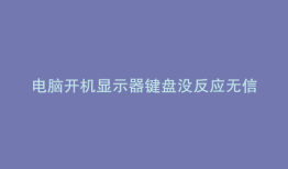 电脑开机显示器键盘没反应无信号