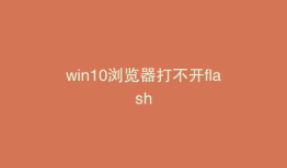 win10浏览器打不开flash