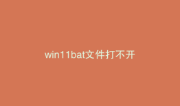 win11bat文件打不开