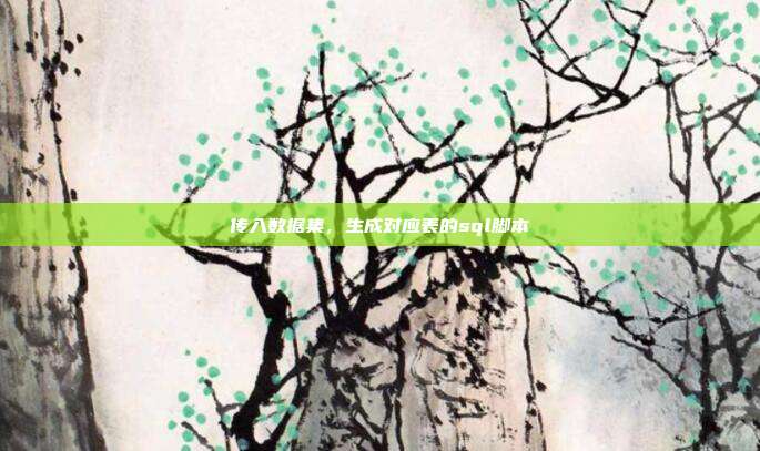 传入数据集,生成对应表的sql脚本